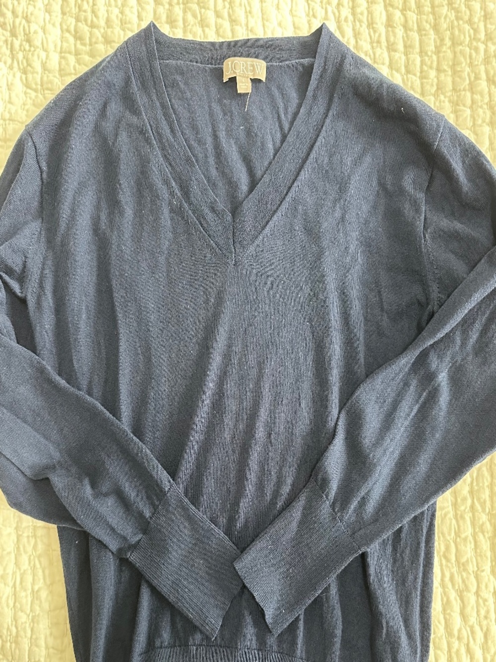 J. Crew Navy V-Neck Sweater Size Small